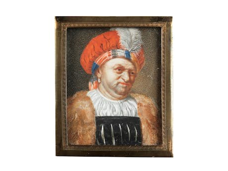 Historisierendes Portrait en miniature